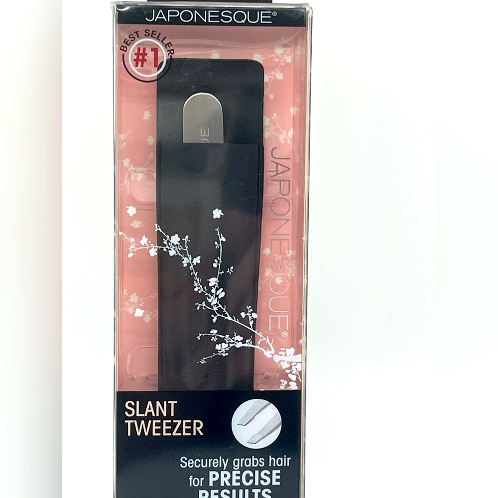 Japonesque Slant Tweezer W/Slanted Tip, Superior Alignment & Stainless Steel New